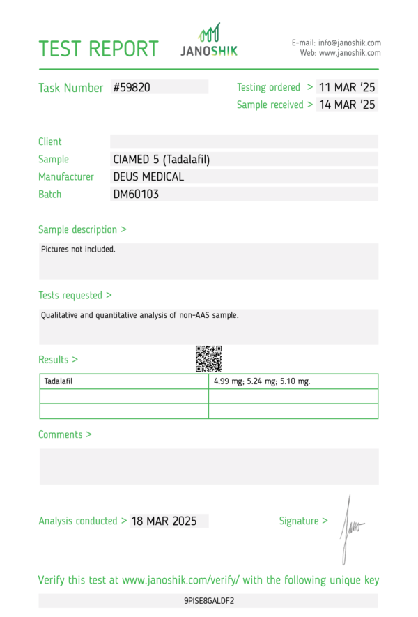 CIAMED-5_Tadalafil-Test-Report-59820.png CIAMED 5