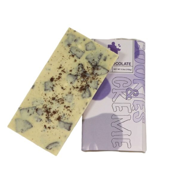 Cookies-n-cream-chocolate-bars-1.jpg Cookies ’N’ Crème Chocolate | 500mg CBD | Keo Edibles