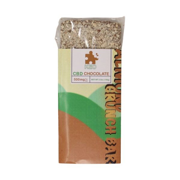 KEO-CBD-CHOCOLATE-almond.jpg Almond Crunch Bar Chocolate | 500mg CBD | Keo Edibles