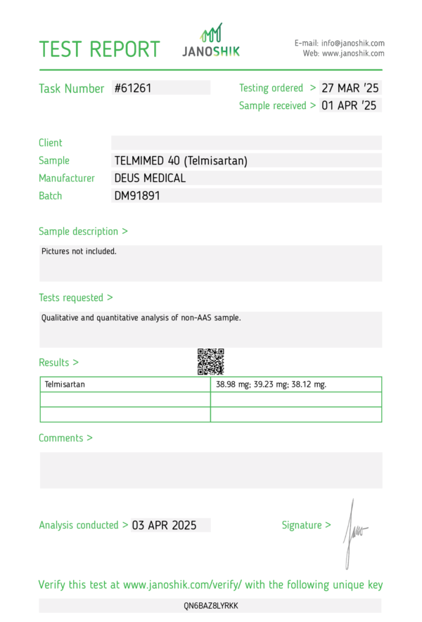 TELMIMED_40_TelmisartanTest-Report-61261.png TELMIMED 40