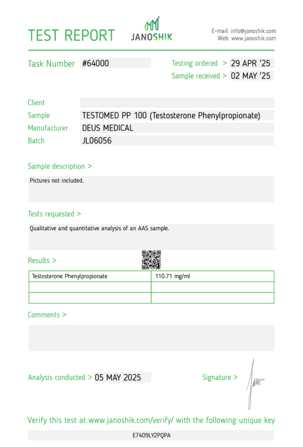TESTOMED-PP-100_Test-Report-64000.png TESTOMED PP 100