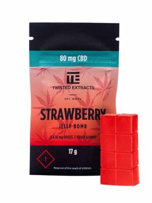 TE_Strawberry_Composite_Update.jpg Strawberry Jelly Bomb | 80mg CBD | Twisted Extracts