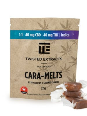 TwistedCaraIndica1to1.jpg 1:1 Cara Melts | Indica | 40mg CBD:THC | Twisted Extracts