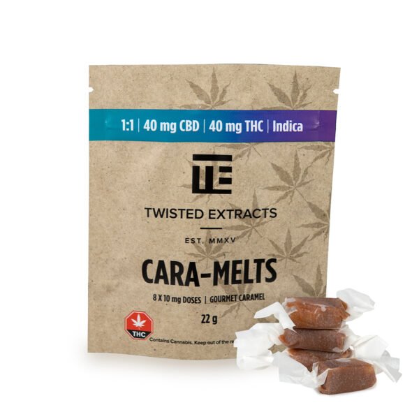 TwistedCaraIndica1to1.jpg 1:1 Cara Melts | Indica | 40mg CBD:THC | Twisted Extracts