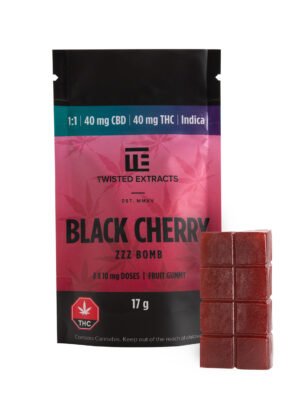 black-cherry-thc-cbd-1-1-twisted.jpg 1:1 Black Cherry ZzZ Bomb Indica | 1:1 40MG | Twisted Extracts