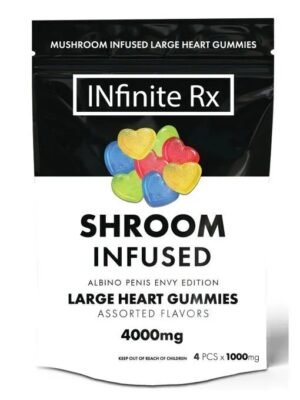 ddc9a2cb0711a8fd261dfbedb7563144.gummies.jpg INfinite Rx Shroom Infused Albino Penis Envy Edition Large Heart Gummies Edibles (4000mg)