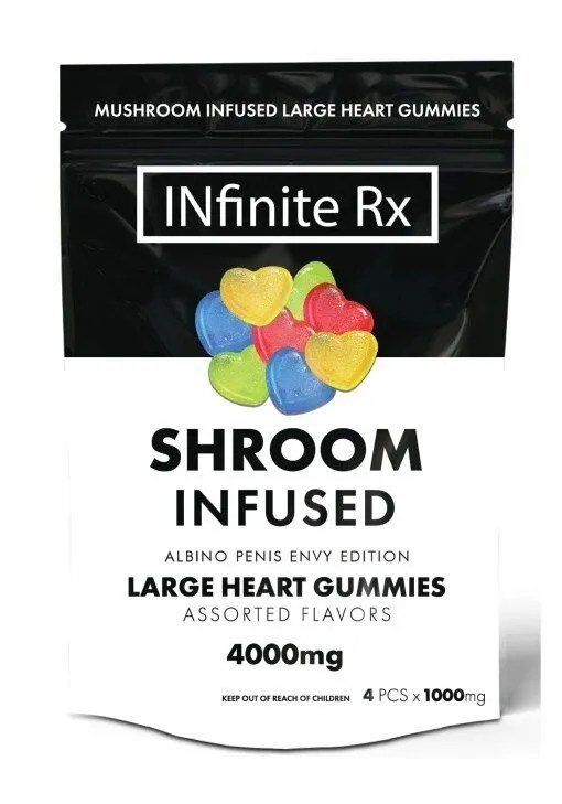 ddc9a2cb0711a8fd261dfbedb7563144.gummies.jpg INfinite Rx Shroom Infused Albino Penis Envy Edition Large Heart Gummies Edibles (4000mg)