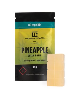 pineapple-cbd-jelly-twisted-extracts.jpg Pineapple Jelly Bomb | 80mg CBD | Twisted Extracts