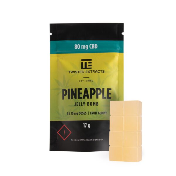 pineapple-cbd-jelly-twisted-extracts.jpg Pineapple Jelly Bomb | 80mg CBD | Twisted Extracts