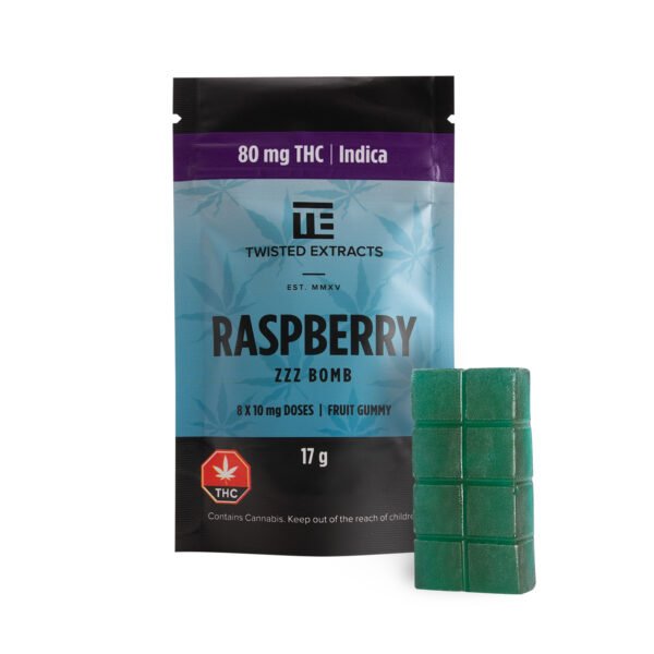 raspberry-indica-zzzbomb-twisted.jpg Raspberry ZzZ Bomb | Indica | 80mg THC | Twisted Extracts